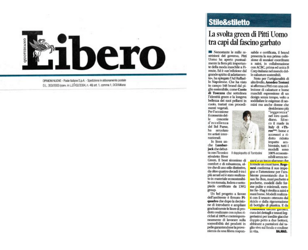 LIBERO - LA SVOLTA GREEN DEL PITTI UOMO TRA CAPI DAL FASCINO GARBATO