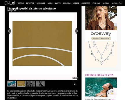 DI LEI · I TAPPETI SPORTIVI DA INTERNO ED ESTERNO