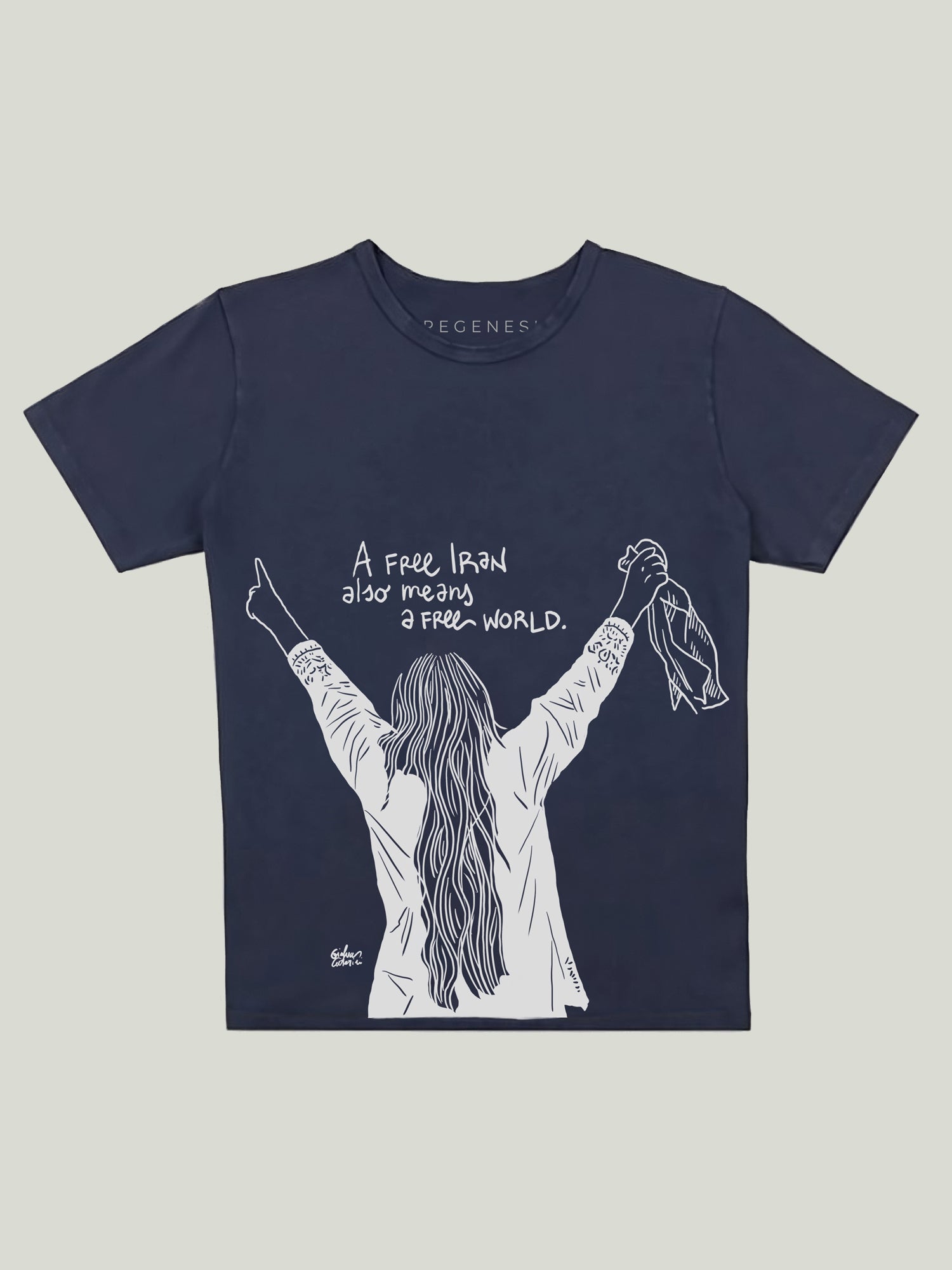 T-shirt Free Iran Navy